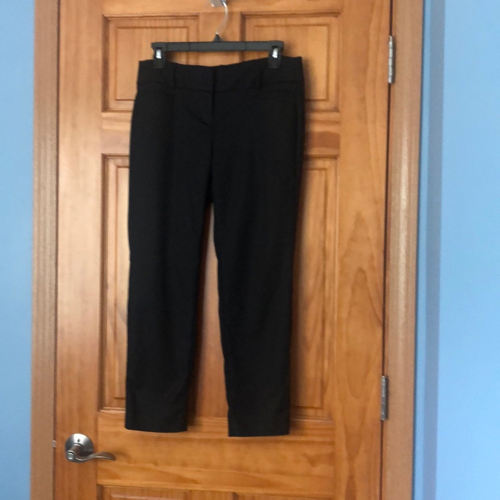 Loft Marisa Cropped Black Pants, Size 0